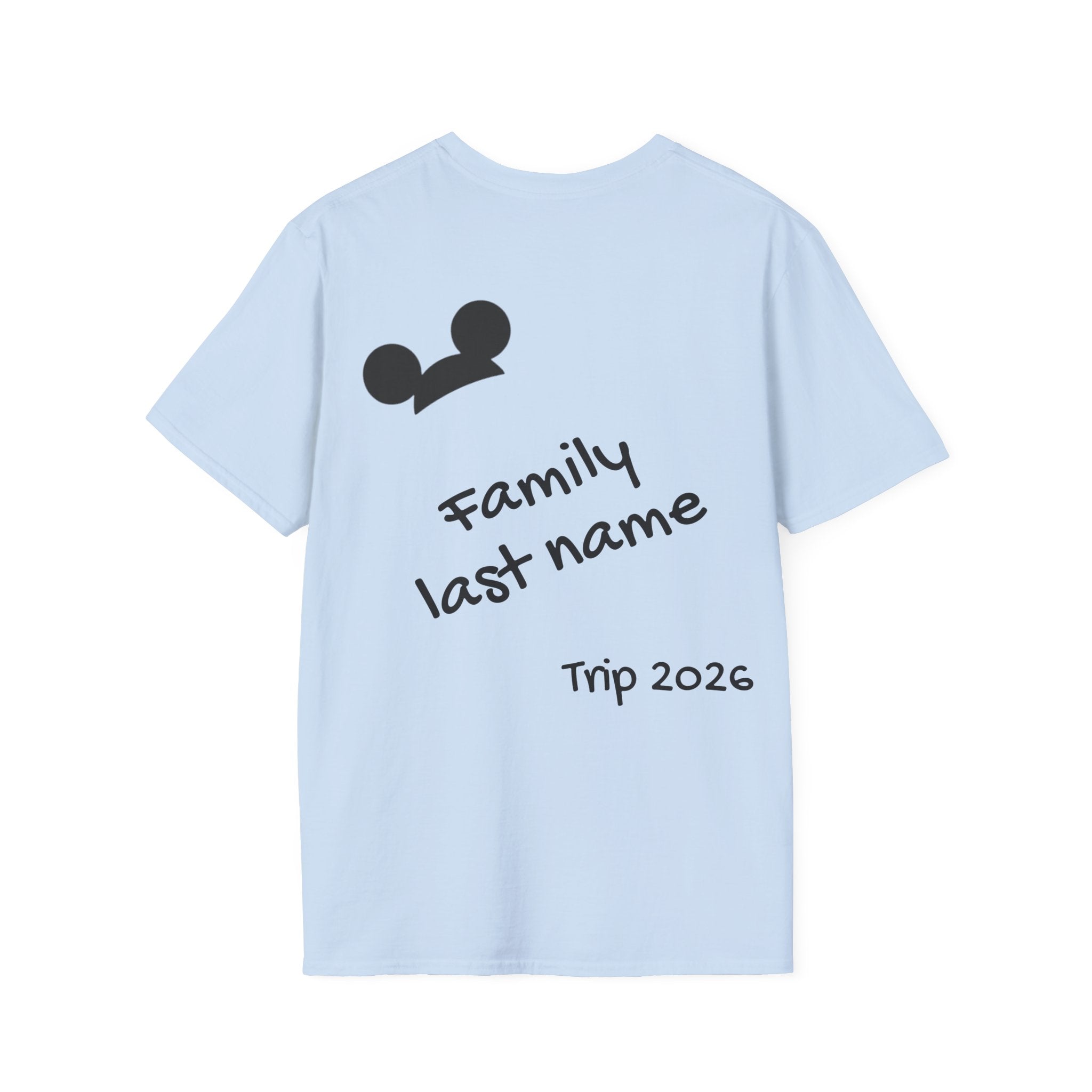 Adventurous Family Trip T-Shirt, Family Vacation Shirt, Softstyle Tee, Matching Family Shirts, Personalized Travel Tee