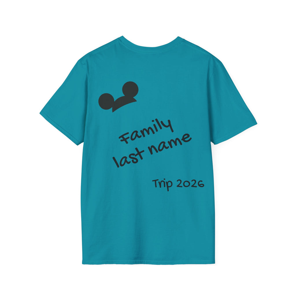 Adventurous Family Trip T-Shirt, Family Vacation Shirt, Softstyle Tee, Matching Family Shirts, Personalized Travel Tee