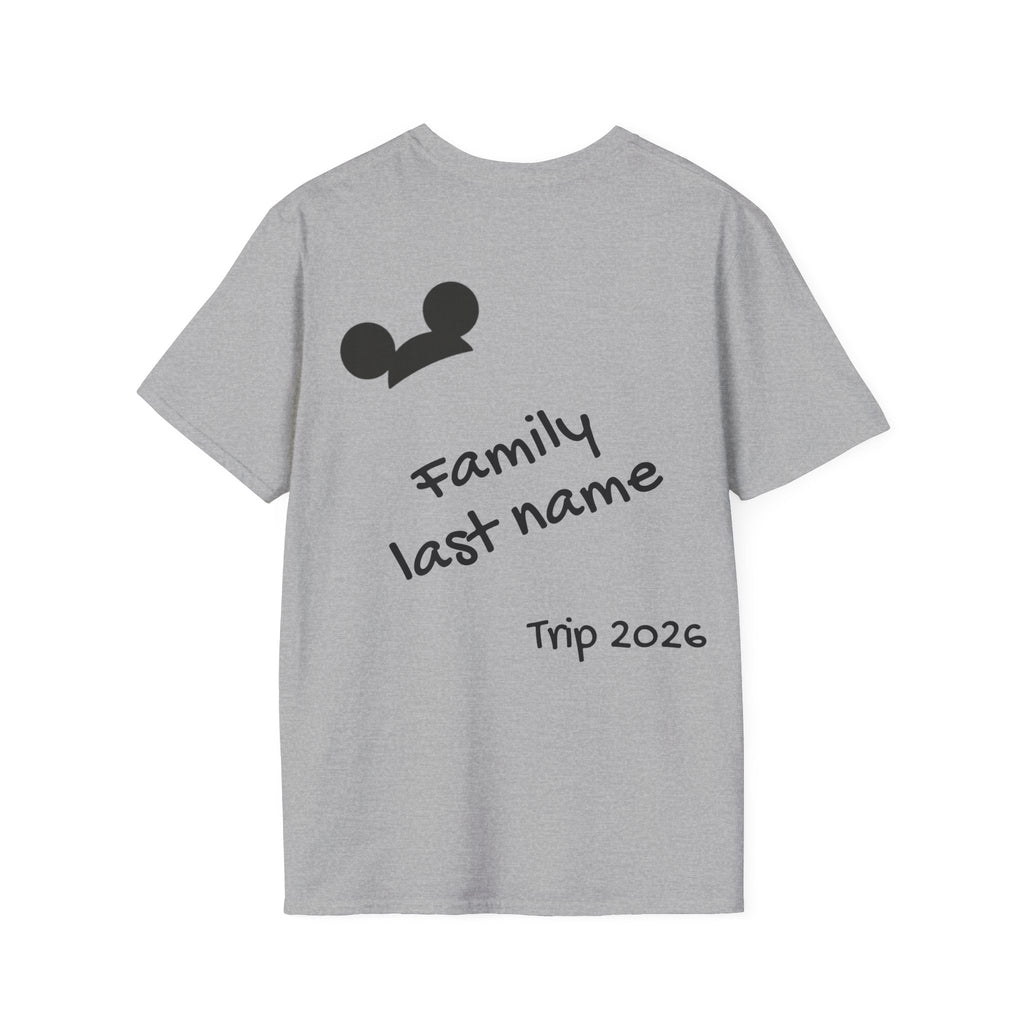 Adventurous Family Trip T-Shirt, Family Vacation Shirt, Softstyle Tee, Matching Family Shirts, Personalized Travel Tee