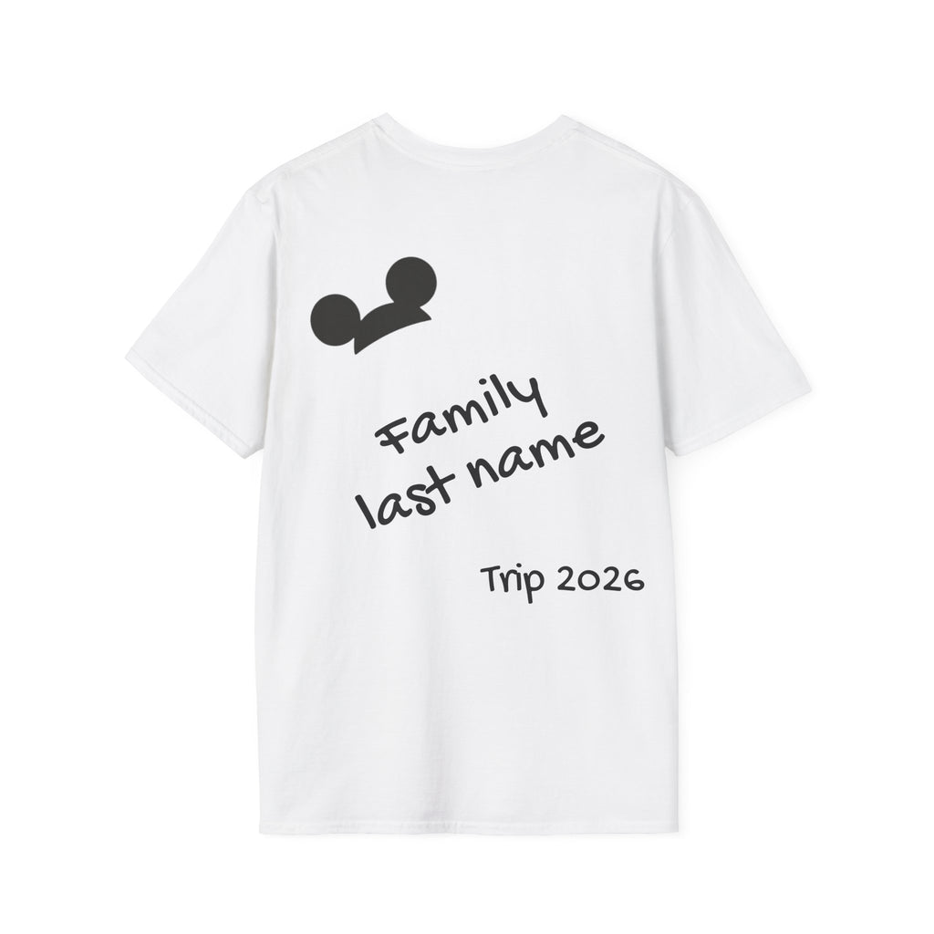 Adventurous Family Trip T-Shirt, Family Vacation Shirt, Softstyle Tee, Matching Family Shirts, Personalized Travel Tee