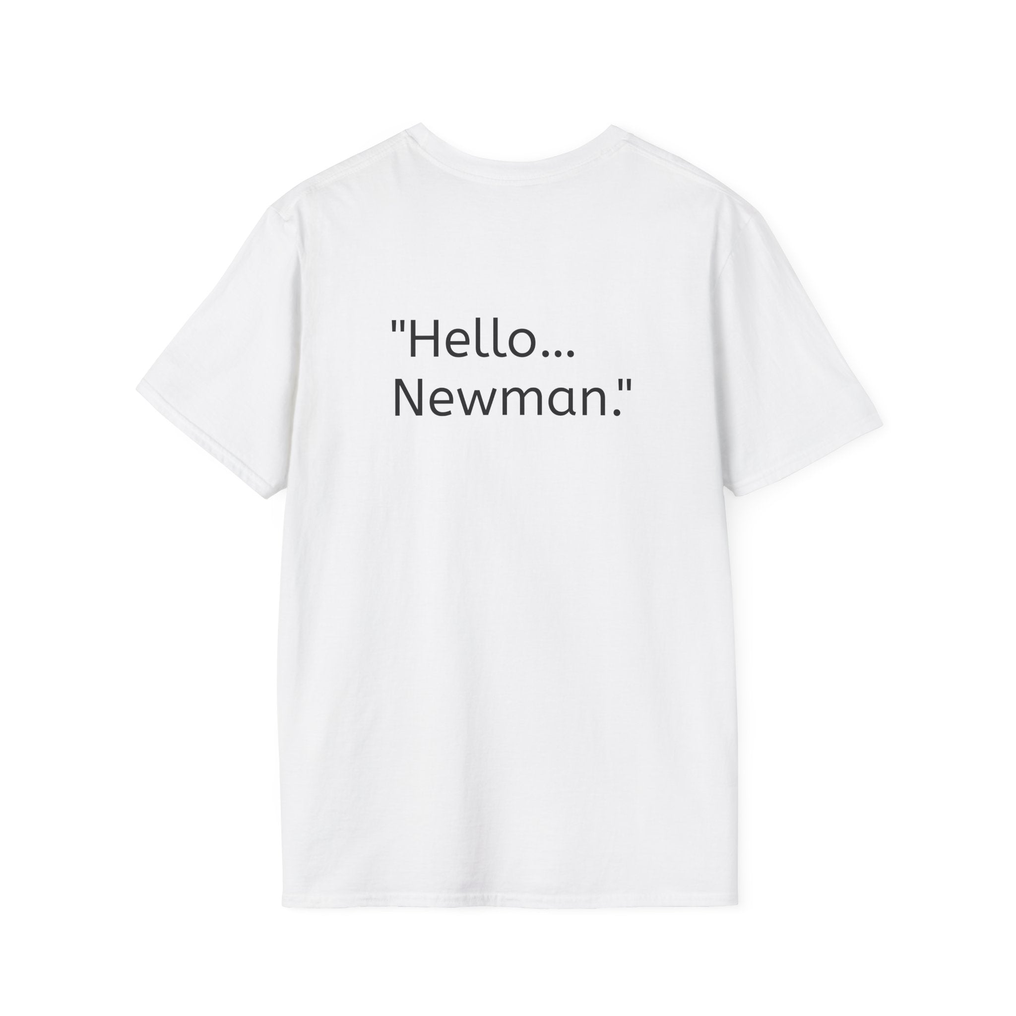 Seinfeld Hello Newman T-Shirt, Personalized TV Show Tee, Unisex Softstyle Shirt, Funny Sitcom Fan Gift, Customized Comedy Apparel