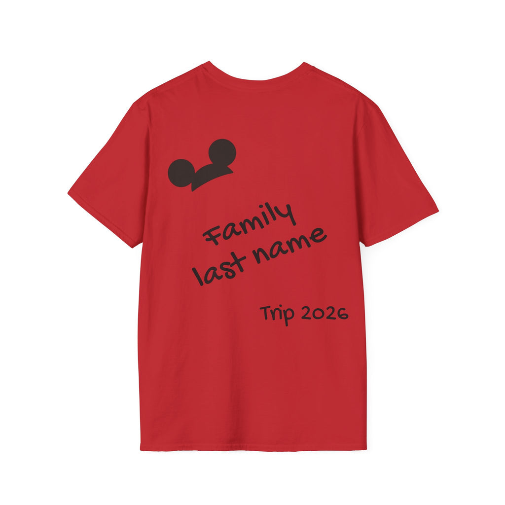 Adventurous Family Trip T-Shirt, Family Vacation Shirt, Softstyle Tee, Matching Family Shirts, Personalized Travel Tee